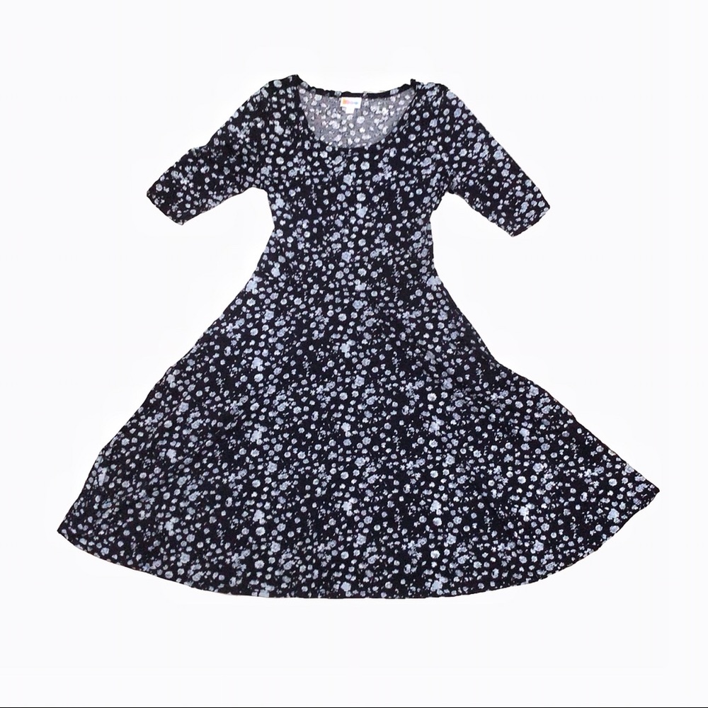 LuLaRoe Blue Floral Dress